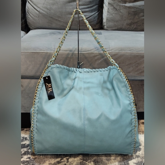 NWT Magid Rebecca & Rifka Baby Blue Leather Hobo Bag - Picture 13 of 13